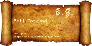 Beil Zotmund névjegykártya